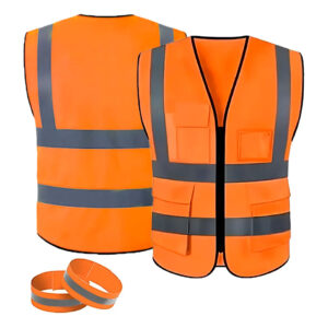 Chalecos Seguridad Reflejantes 2pzs Con Pulseras Reflectante