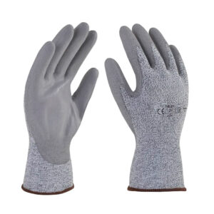 Guantes Anticorte Nivel 5 Industrial Trabajo Rudo Resistente Negro-10**Características: guantes anticorte de nivel 5(nivel EN388), resistentes a la abrasión, al aceite y antideslizantes. Tamaño: talla única, elástica, adecuada para la mayoría de las manos. Material: Polietileno Con Palma Poliuretano Cantidad: 1 pares**  **Protege tus manos, elige nuestros guantes anticorte de nivel 5** Ya sea en el trabajo o en la vida cotidiana, la seguridad de las manos es crucial. Nuestros guantes de seguridad industrial están diseñados para personas que necesitan una protección de alta resistencia, fabricados con material Polietileno Con Palma Poliuretano, ofreciendo un rendimiento superior y una experiencia cómoda.  **Rendimiento excepcional contra cortes** Estos guantes de seguridad cumplen con el estándar de nivel 5 anticorte, lo que les permite resistir eficazmente herramientas de corte y objetos afilados, asegurando que tus manos estén protegidas en entornos de alto riesgo.  **Material HPPE de alta calidad** Los guantes están hechos de polietileno de alto Polietileno Con Palma Poliuretano (HPPE), que ofrece una fuerza y durabilidad excepcionales. El material HPPE no solo proporciona una excelente protección contra cortes, sino que también es resistente a la abrasión y al desgarro, prolongando la vida útil de los guantes.  **Diseño con recubrimiento de PU** La superficie de los guantes industriales está tratada con una capa de PU, proporcionando un agarre y sensibilidad excepcionales. El recubrimiento de PU no solo es antideslizante, sino que también mejora la resistencia al aceite, haciéndolos adecuados para diversos entornos de trabajo.  **Cómodos y transpirables** A pesar de su alto nivel de protección, estos guantes de seguridad siguen siendo extremadamente cómodos y transpirables. Son ligeros y se ajustan bien a la forma de la mano, permitiendo su uso prolongado sin causar incomodidad o calor excesivo.  **Flexibles y sensibles** El diseño de los guantes de trabajo enfatiza la flexibilidad, asegurando que puedas realizar operaciones precisas manteniendo una alta sensibilidad táctil, lo cual es ideal para trabajos que requieren precisión.  **Aplicaciones versátiles** Nuestros guantes de seguridad industrial son ideales para una variedad de industrias de alto riesgo, como la construcción, la fabricación de maquinaria, el procesamiento de vidrio, el manejo de metales y las reparaciones domésticas. Ya sea en el trabajo o en casa, estos guantes son tu compañero de seguridad confiable.