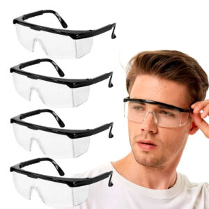 Pack de 4 Gafas de Seguridad SAGUBFORL con Lentes Transparentes Antivaho y Antiarañazos