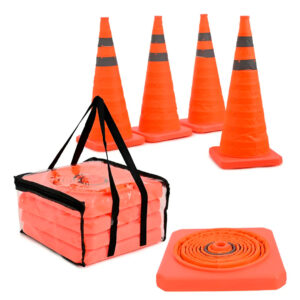 4pcs Cono Precaucion Seguridad Transito Reflejante Plegable